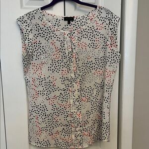 The Limited Sleeveless Blouse with Black and Red Accents